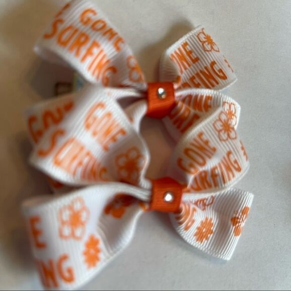 Bow pair hair bows accessories Gone surfing NEW - Picture 8 of 16
